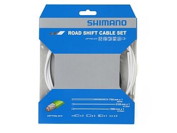 Shimano Racer Teflon Optislick Gearkabelsæt, White